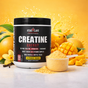 Starlabz Creatine Energy Powder – 5g Pure Creatine with B & C Vitamins