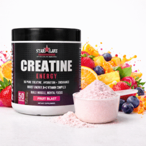 Starlabz Creatine Energy Powder – 5g Pure Creatine with B & C Vitamins