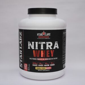 Starlabz Nitra Whey Protein – 25g Protein with Creatine, BCAA & L-Glutamine (Vanilla Very Berry)