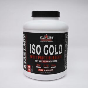 Starlabz - Iso Gold Whey Protein Isolate | High Protein Lean Muscle Builder (Irish Chocolate)